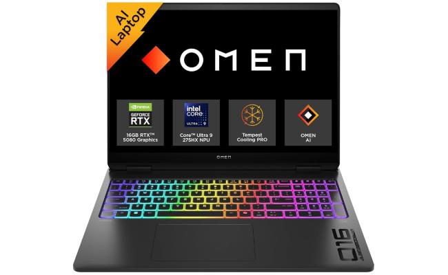 HP OMEN MAX (2025) 16-ah0003ne NEW Intel Core Ultra 9 Gen II 275HX 24-Cores w/ NVIDIA RTX™ 5080 16GB DDR7 & 2.5K IPS 240Hz Display , Shadow Black