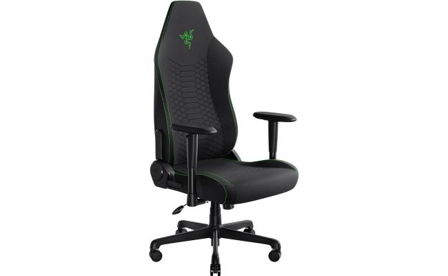 RAZER Iskur V2 X Gaming Chair, Built-in Lumbar Support, 2D Padded Armrests, 50mm Casters, Wide Seat Base, 152° Back Angle, 4-Class Gas Lift, 136kg Max Weight, Fabric Finish, Black