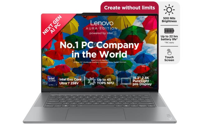 Lenovo Yoga Slim 7i Aura Edition (2025) NEW Intel Core Ultra 7 Gen II 258V 8-Cores CoPilot+ PC w/ Intel® Arc™ Graphics 140V & 2.8K OLED 120Hz Screen