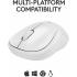 Logitech M240 Silent Bluetooth Mouse, Wireless, Compact, Portable, Smooth Tracking, 18-Month Battery, for Windows, macOS, ChromeOS, Compatible with PC, Mac, Laptop, Tablets - Off White