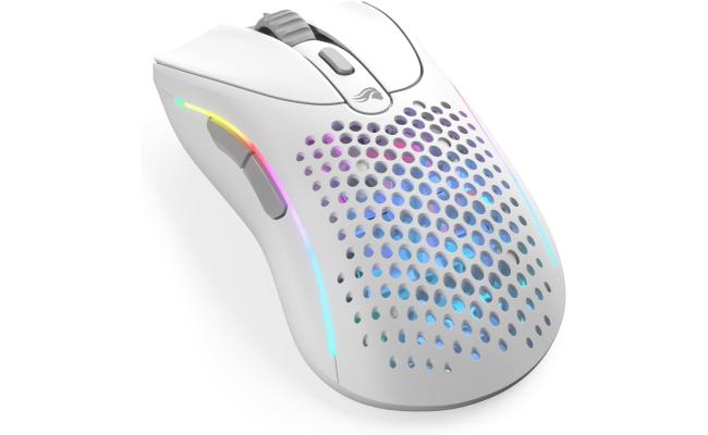 Glorious Gaming - Model D 2 Wireless Ergonomic Mouse, Superlight 66g, up to 210 hr Battery Life, 26K Optical Sensor, 6 Programmable Buttons, 80 Million Clicks, FPS, MMO, MOBA, Battle Royale (White)