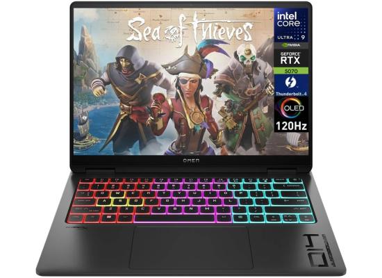 HP OMEN Transcend 14 (2025) 14-fb1002ne NEW Intel Core Ultra 9 Gen II 285H 16-Cores w/ NVIDIA RTX™ 5070 8GB DDR7 & 3K OLED 120Hz Display , Shadow Black