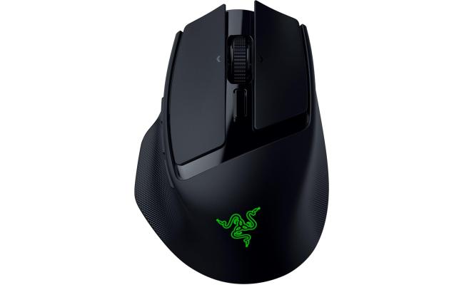 Razer Basilisk Mobile Portable Ergonomic Wireless Gaming Mouse: 10 Programmable Controls HyperScroll - Optical Switches Gen-3 - Long Battery Life - AI Prompt - 2.4 GHz, Bluetooth, USB C