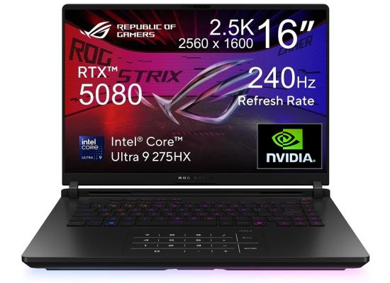 ASUS ROG Strix SCAR 16 (2025) G635 NEW Intel Core Ultra 9 Gen II 275HX 24-Cores w/ NVIDIA RTX™ 5080 16GB DDR7 & ROG Nebula HDR 2.5K 240Hz Display ((Bundle)) , Off Black