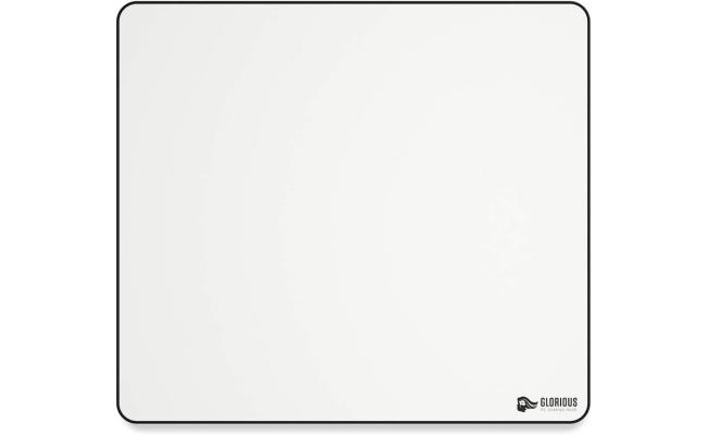 Glorious Large Gaming Mouse Pad for Desk - Rubber Base Computer Mouse Mat - Durable Mouse Mat - Cloth Mousepad with Stitched Edges - White Cloth Mousepad | 16"x18" (GW-XL)