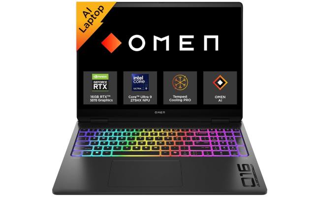 HP OMEN MAX (2025) 16-ah0004ne NEW Intel Core Ultra 9 Gen II 275HX 24-Cores w/ NVIDIA RTX™ 5070 12GB DDR7 & 2.5K OLED 240Hz Display , Shadow Black