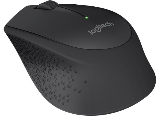 Logitech M280 Wireless Mouse Right-Hand 1000 dpi Optical Sensor 3 Programmable Buttons Extra Comfort and Precision - Black