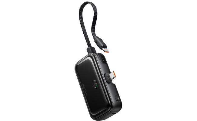 Mcdodo MC-7760 MDD Free kit Series Power Bank with USB-C Plug Digital Display 5000mAh 20W Portable Phone Charger - Black Mcdodo MC-7760 MDD Free kit Series Power Bank with USB-C Plug Digital Display 5000mAh 20W Portable Phone Charger - Black