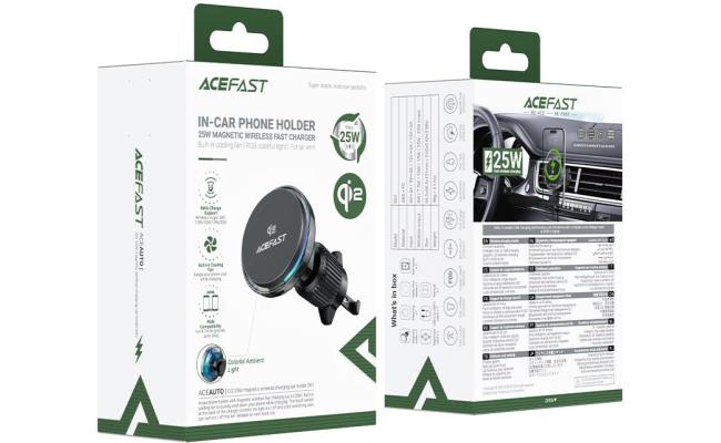 ACEFAST D61 Qi2 25W Magnetic Car Mount Fast Charging Wireless Charger Holder for iPhone 17 16 Pro Max Air Vent Clip for Samsung ACEFAST D61 Qi2 25W Magnetic Car Mount Fast Charging Wireless Charger Holder for iPhone 17 16 Pro Max Air Vent Clip for Samsung
