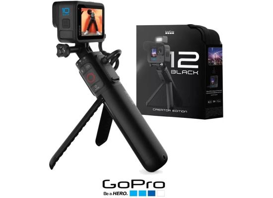 GoPro HERO12 Black Creator Edition - Includes HERO12 Black , Volta (Battery Grip, Tripod, Remote), Media Mod, Light Mod, Enduro Battery, and Carrying Case