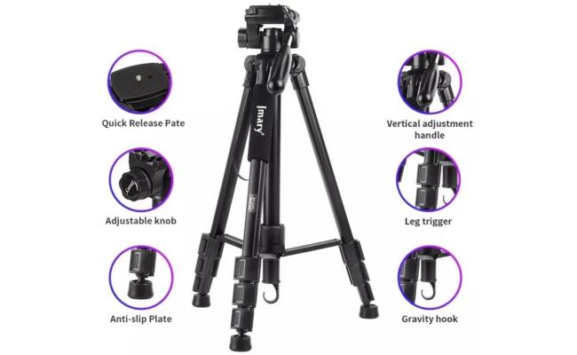 Jmary KP-2254 Professional Aluminium Tripod Monopod for All DSLR Cameras Max Load capacity - 4kgs, Max Height - 1650mm Jmary KP-2254 Professional Aluminium Tripod Monopod for All DSLR Cameras Max Load capacity - 4kgs, Max Height - 1650mm