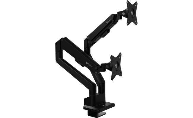 Arozzi Alzare Neo Duo Gas Spring Dual Monitor Arm Support up to 9KG 360° Screen Rotation Adjustable Height & Full Motion - Black Arozzi Alzare Neo Duo Gas Spring Dual Monitor Arm Support up to 9KG 360° Screen Rotation Adjustable Height & Full Motion - Black