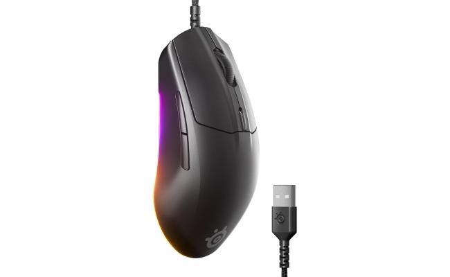 SteelSeries Rival 3 Gen 2 Gaming Mouse — 8500 DPI TrueMove Core Optical Sensor , 60 Million Click Durability , Low Latency, 77g Lightweight , 100% PTFE Feet , RGB ,Black SteelSeries Rival 3 Gen 2 Gaming Mouse — 8500 DPI TrueMove Core Optical Sensor , 60 Million Click Durability , Low Latency, 77g Lightweight , 100% PTFE Feet , RGB ,Black