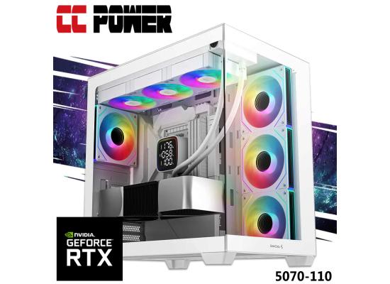 CC Power 5070-110 Gaming PC 14Gen Intel Core i7 K-Series 20-Cores w/ Nvidia RTX 5070 12GB DDR7 & Liquid Cooler