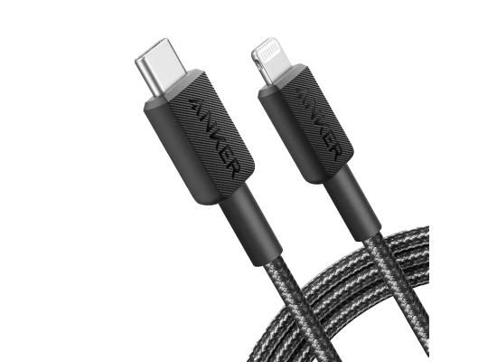 Anker 322 USB-C to Apple iPhone Lightning 1.8m MFI Licensed Charger/Data Cable - Black