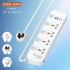 LDNIO SC4408C Overload Protector Electric Extension Socket Universal Plug Type Power Strip with 4 USB Ports Socket - White LDNIO SC4408C Overload Protector Electric Extension Socket Universal Plug Type Power Strip with 4 USB Ports Socket - White