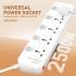 LDNIO SC4408C Overload Protector Electric Extension Socket Universal Plug Type Power Strip with 4 USB Ports Socket - White LDNIO SC4408C Overload Protector Electric Extension Socket Universal Plug Type Power Strip with 4 USB Ports Socket - White