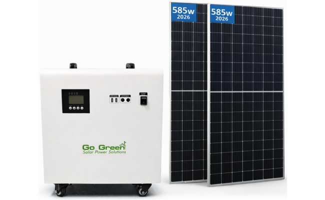 GO Green 4KW Solar Power Station (2000W Rated) w/ Built-in 4019 Watt-Hours Lithium iron phosphate (LiFePO4) + 900W Dual LONGi LR5-72HBD Solar Pannels & Low Voltage & Discharge Protection GO Green 4KW Solar Power Station (2000W Rated) w/ Built-in 4019 Watt-Hours Lithium iron phosphate (LiFePO4) + 900W Dual LONGi LR5-72HBD Solar Pannels & Low Voltage & Discharge Protection