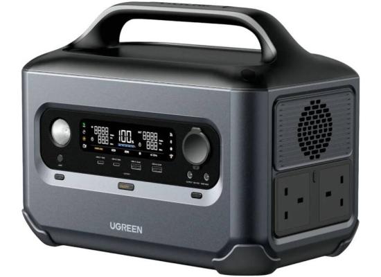UGREEN PowerRoam GS600 680Wh 600W Portable Power Station, Fast-Charging PowerZip Technology, U-Turbo 1500W Support, EV-Rated LFP Batteries (3000+ Cycles), Solar/DC/AC Input, 965W Total Output