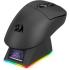 Redragon M998 Ultra Lightweight Wireless Gaming Mouse 3950 Sensor with RGB Magnetic Charging Dock, BT/2.4G Wireless/Wired Optical Mice, 30000 DPI, 5 Programmable Buttons for PC/Mac, Black
