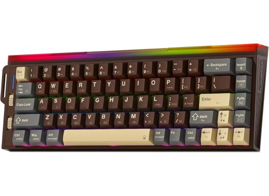 Redragon K752 Wireless Mechanical Keyboard, 60% Gasket Mount Gaming Keyboard with RGB Backlit, Creamy Sound, Tri-Mode 2.4GHz/BT5.0, Hot-Swappable, PBT Keycaps for PC/Mac Gamer