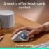 Logitech Ergo M575S Wireless Trackball Mouse, Wireless Ergonomic Mouse with Bluetooth and Encrypted Dongle, Comfortable Thumb Control, Precise and Smooth Tracking, for PC/Mac - White Blue Ball