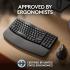 Logitech Wave Keys Keyboard, Bluetooth / Logi Bolt Receiver Connectivity, Ergo-Certified, More Palm-Support, 3-Layers Memory Foam, 2x AAA Battery, English-Arabic Layout, Graphite