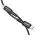 ACEFAST C7-03 1.2m 100W 5A USB-C to USB-C Fast Charging Cable Light Display Braided Data Cord - Black