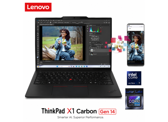 Lenovo ThinkPad X1 Carbon Gen 14 Aura Edition 14" WUXGA Touch Business Laptop | Intel Core Ultra 7 355 | 32GB LPDDR5X | 1TB PCIe Gen4 SSD | Intel Graphics | Windows 11 Pro | 21V7008HEQ