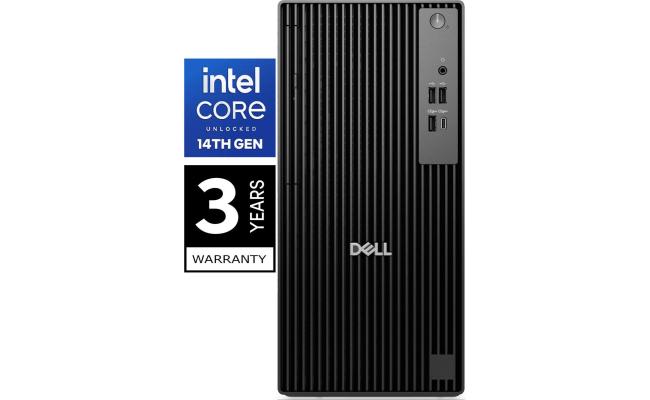 Dell Pro Tower QCT1250 (2025) 14Gen Intel Core i7 14700 20-Cores Tower High-Performance Desktop & 3 Years Warranty - Black