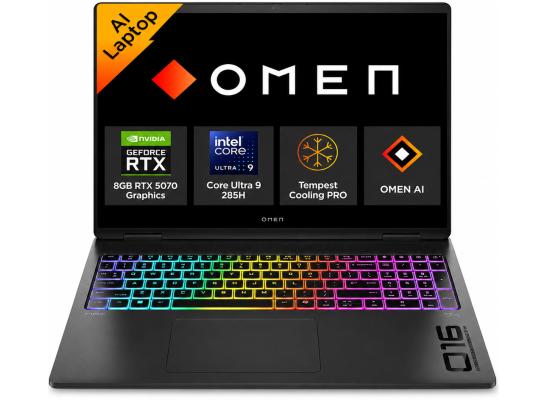 HP OMEN 16 (2025) 16-an0020ne NEW Intel Core Ultra 9 Gen II 285H 16-Cores w/ NVIDIA RTX™ 5070 8GB DDR7 & IPS 165Hz Display , Shadow Black