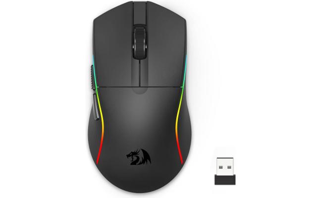 Redragon Deicide M816 Pro Wireless Gaming Mouse, 26,000 DPI, Tri-Mode, 61g Ultra-Light Mouse Gaming, 6 Full Programmable Buttons, Software Support, 200Hrs Battery Life, Black Redragon Deicide M816 Pro Wireless Gaming Mouse, 26,000 DPI, Tri-Mode, 61g Ultra-Light Mouse Gaming, 6 Full Programmable Buttons, Software Support, 200Hrs Battery Life, Black