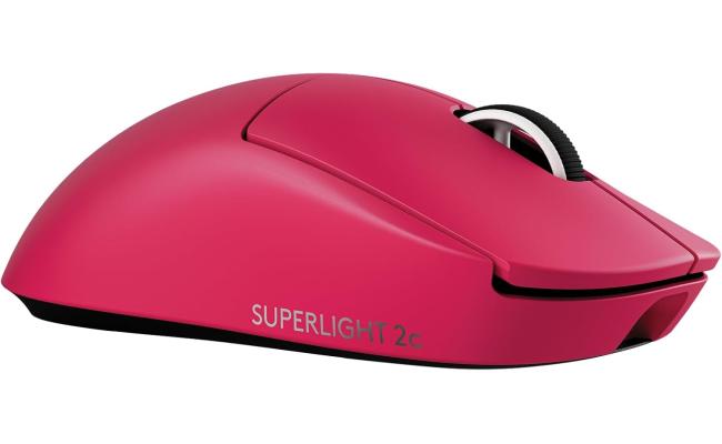 Logitech G PRO X Superlight 2c Wireless Gaming Mouse, 51 g pro-Grade Compact Mouse with 5 programmable Buttons, USB-C Charging, 44K DPI Sensor, up to 8 kHz Polling for PC/Mac - Magenta