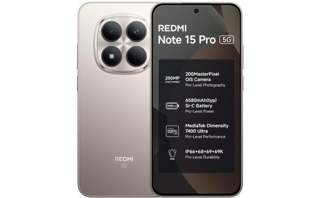 Xiaomi Redmi Note 15 Pro – 120Hz AMOLED Display, 200MP OIS Camera, 12GB RAM, 512GB Storage, 6500mAh Battery , Titanium Xiaomi Redmi Note 15 Pro – 120Hz AMOLED Display, 200MP OIS Camera, 12GB RAM, 512GB Storage, 6500mAh Battery , Titanium
