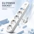LDNIO SE1-C 20W PD Fast Charging Power Strip 4 EU Plug AC Outlets 4 USB Ports Extension Power Socket for Office Desktop EU Plug - White