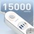 LDNIO SE1-C 20W PD Fast Charging Power Strip 4 EU Plug AC Outlets 4 USB Ports Extension Power Socket for Office Desktop EU Plug - White