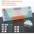 Redragon K642 Akali 60% Mechanical Keyboard, Outemu Red Switches, Hot-Swappable, Detachable Type-C Cable, Programmable Keys & Lighting, ABS Keycaps, English Layout, White