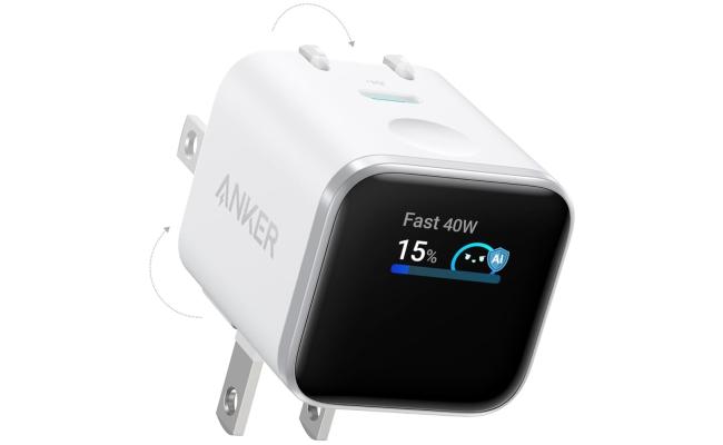 Anker Smart Display Charger, Anker Nano USB C Charger Block, 45W Max GaN Phone Charger,180° Foldable Plug,Smart Recognition,Built-in Care Mode,for iPhone17/16/15 - White Anker Smart Display Charger, Anker Nano USB C Charger Block, 45W Max GaN Phone Charger,180° Foldable Plug,Smart Recognition,Built-in Care Mode,for iPhone17/16/15 - White