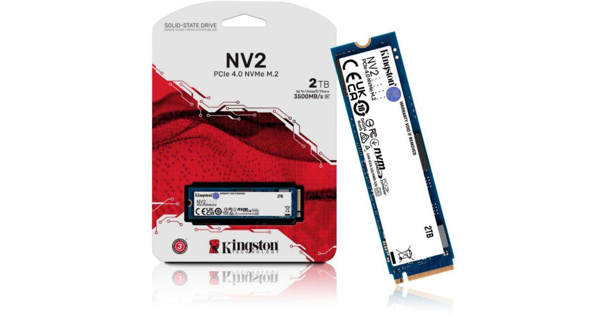 Kingston NV2 2TB M.2 2280 NVMe PCIe 4.0 Internal SSD Up to 3500 MB