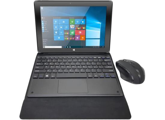 Hyundai KORAL Pro 10M4 Intel N4000 2-Cores 2-in-1 Touch w/ Windows 10 & Keyboard - Black