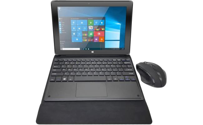 Hyundai KORAL Pro 10M4 Intel N4000 2-Cores 2-in-1 Touch w/ Windows 10 & Keyboard - Black