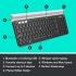 Logitech K780 Multi-Device Bluetooth For Computer Phone & Tablet FLOW Cross-Computer Control Compatible - English