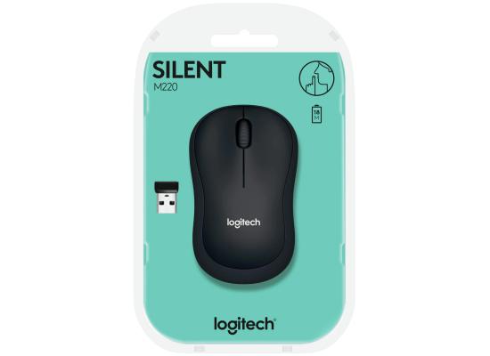Logitech M220 Silent Wireless Mobile Mouse 18-Month Battery Life & Auto Sleep - CHARCOAL