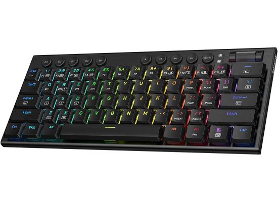 Redragon K632 PRO Noctis 60%  Bluetooth/2.4Ghz/Wired RGB Mechanical Ultra-Thin w/No-Lag - Linear Red Switch
