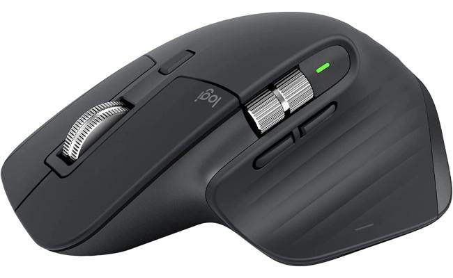 Logitech MX Master 3S ((Bluetooth Edition Wireless Mouse, No USB Receiver)) - Ultra-Fast Scrolling, Ergo, 8K DPI, Track on Glass, Quiet Clicks, Works with Apple Mac, Windows PC, Linux, Chrome - Graphite Color Logitech MX Master 3S ((Bluetooth Edition Wireless Mouse, No USB Receiver)) - Ultra-Fast Scrolling, Ergo, 8K DPI, Track on Glass, Quiet Clicks, Works with Apple Mac, Windows PC, Linux, Chrome - Graphite Color