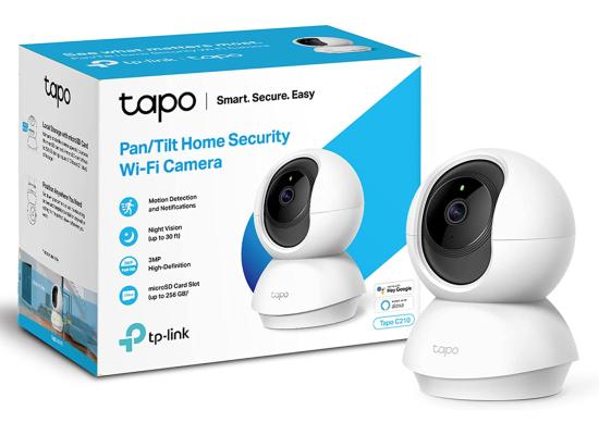 TP-Link Tapo C210 2K (3MP) Pan/Tilt Home Security Wi-Fi Camera Night Vision Motion Detection Sound and Light Alarm
