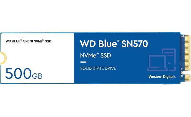 WD Blue SN570 NVMe M.2 2280 500GB PCI-Express 3.0 x4 3D NAND Up to 3,500 MB/s
