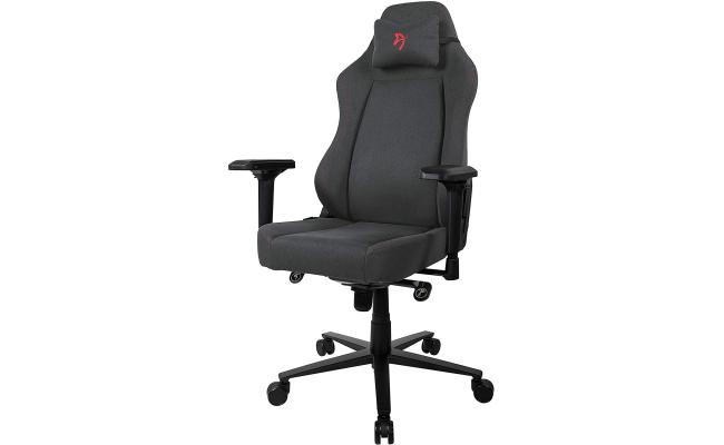 Arozzi Primo Premium Woven Fabric Gaming/Office Chair - Black w/ Red Logo
