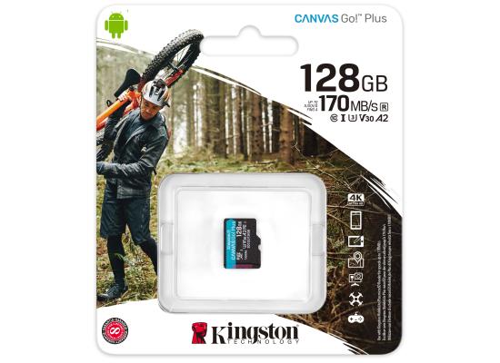Kingston 128GB microSDXC Canvas Go Plus 170MB/s Read UHS-I C10 U3, V30 Memory Card