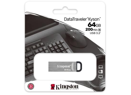 Kingston DataTraveler Kyson 64GB High Performance USB 3.2 Metal Flash Drive